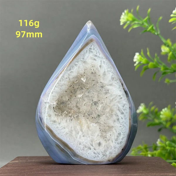 Blue Agate Geode Torch-ToShay.org