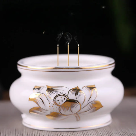 Ceramic Lotus Incense Burner-ToShay.org