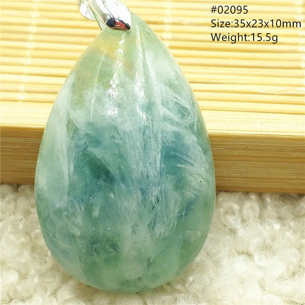 Green Blue Fluorite Pendant-ToShay.org