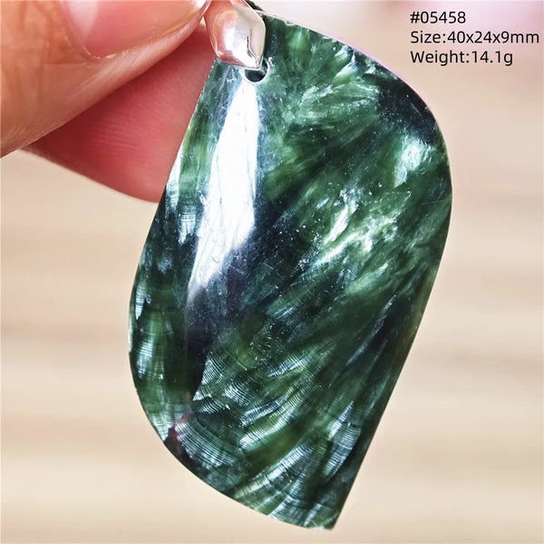 Green Seraphinite Pendant-ToShay.org