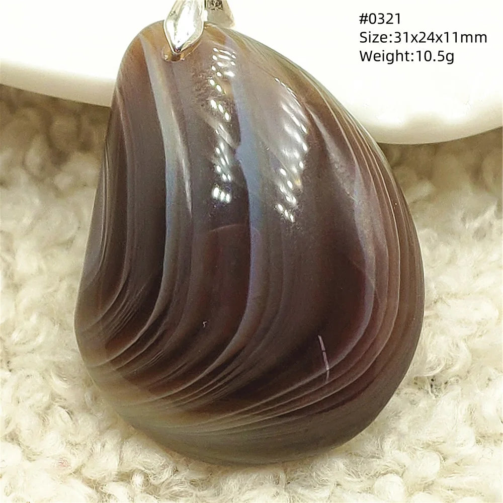 Grey Brown Agate Pendant-ToShay.org