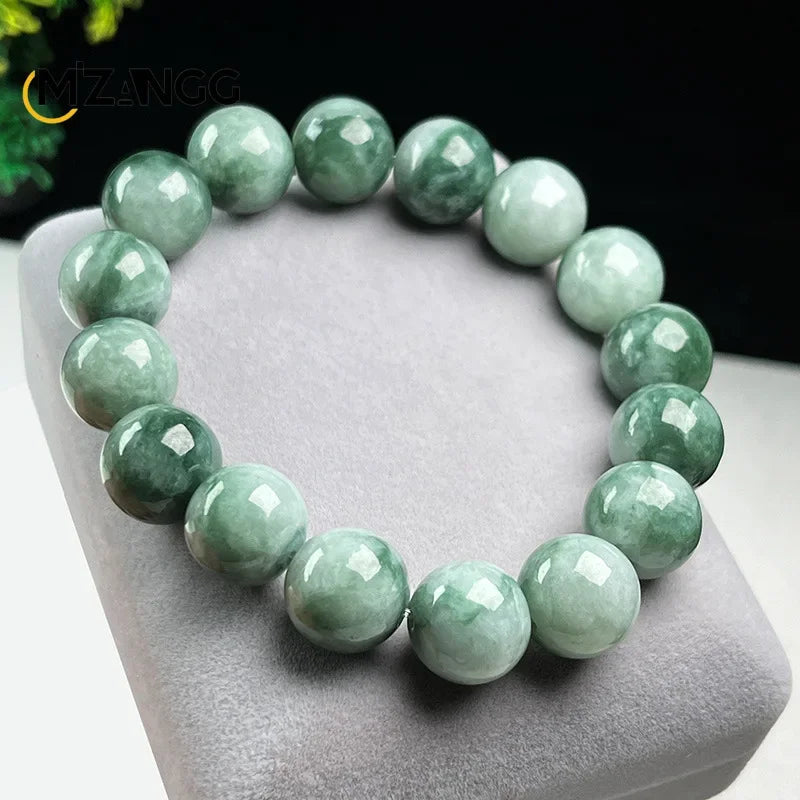 Green Flower Jadeite Bracelet-ToShay.org