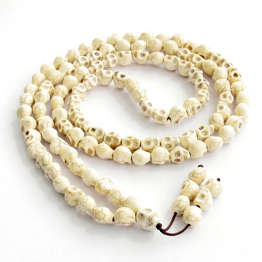 White Turquoise Skull Beads-ToShay.org