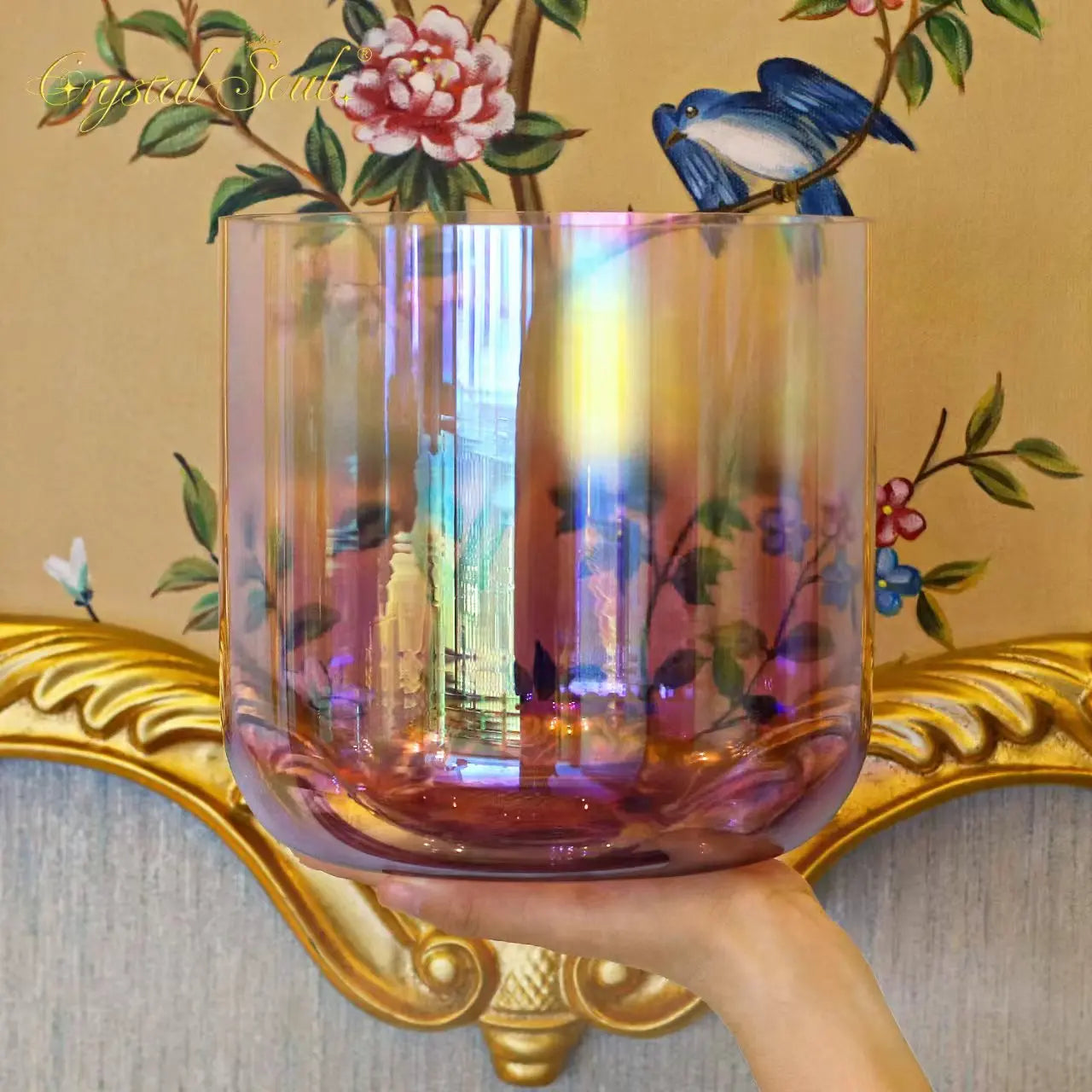 Purple Aurora Crystal Singing Bowl-ToShay.org