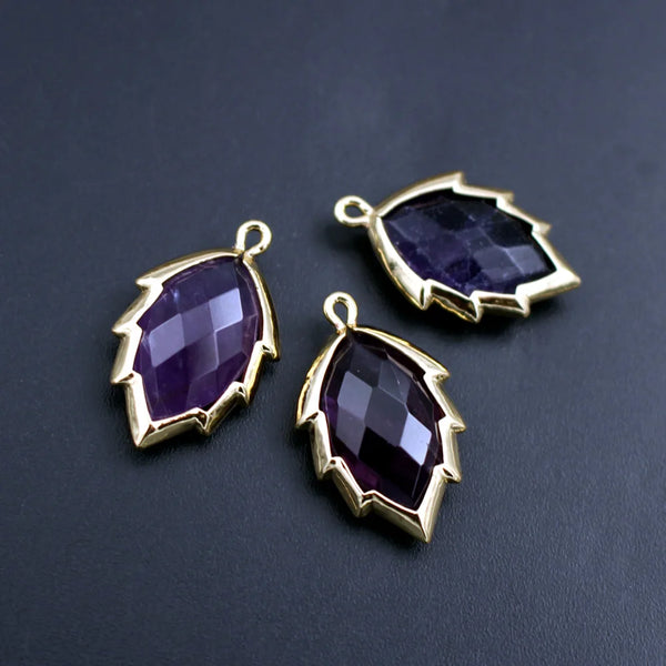 Mixed Crystal Leaf Charms-ToShay.org