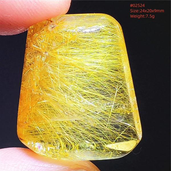 Gold Rutilated Quartz Pendant-ToShay.org