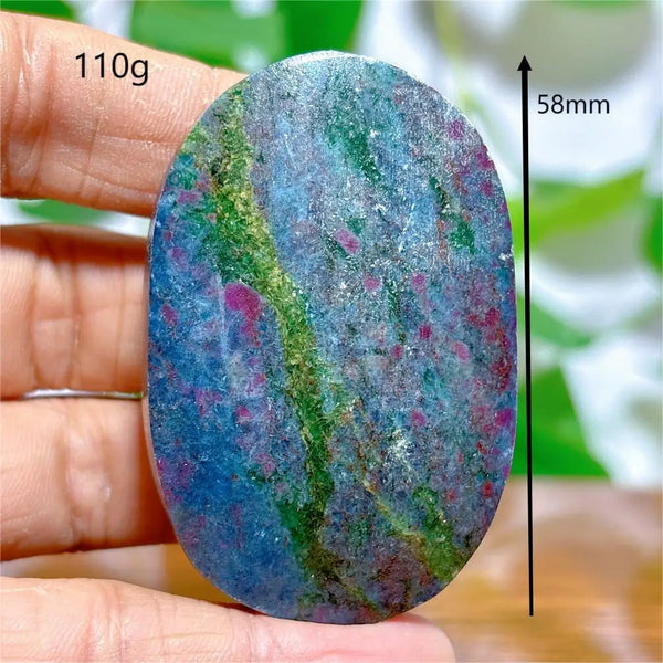 Red Ruby Zoisite Palm Stone-ToShay.org