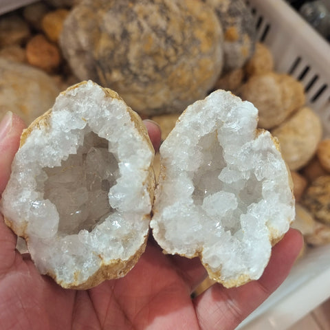 White Agate Geode Cluster-ToShay.org