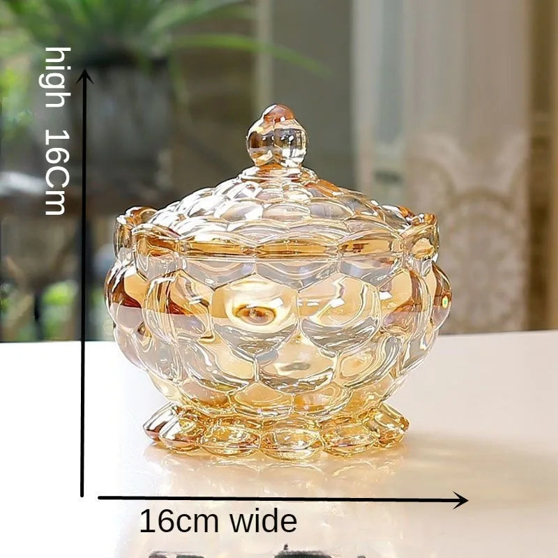 Crystal Glass Candy Jar-ToShay.org