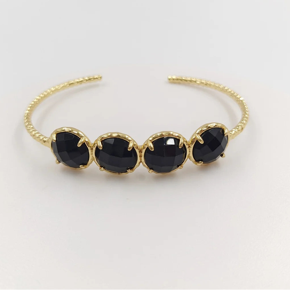 Mixed Crystal Cuff Bangle-ToShay.org