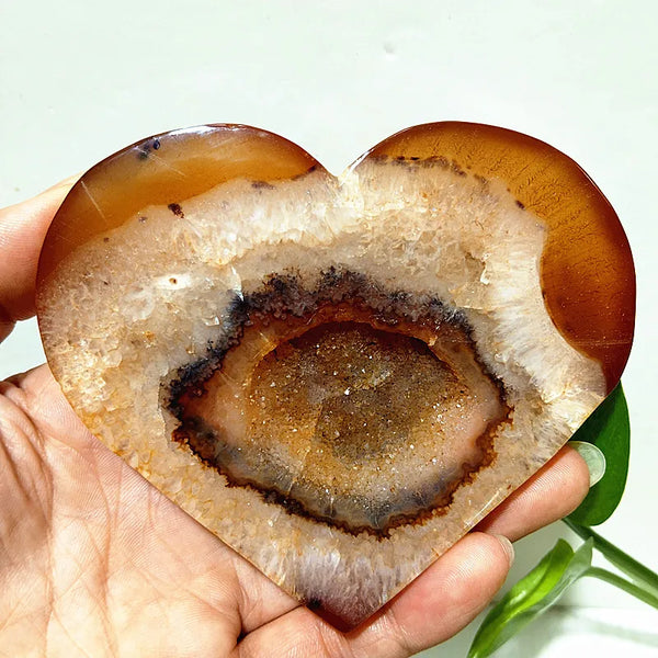 Red Agate Geode Heart-ToShay.org