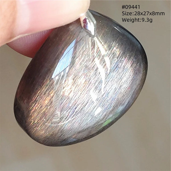 Black Moonstone Sunstone Pendant-ToShay.org