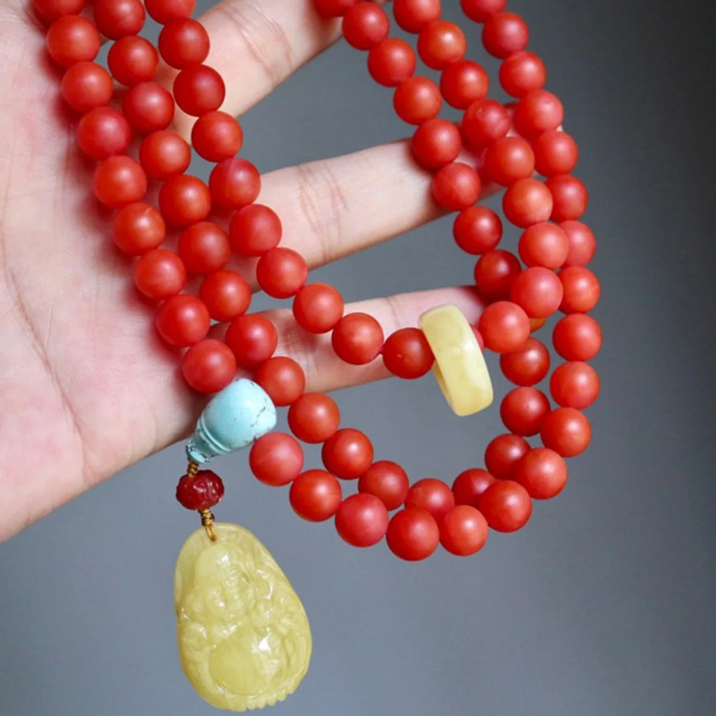 Red Agate Buddha Beads-ToShay.org
