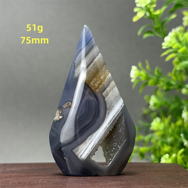 Blue Agate Geode Torch-ToShay.org