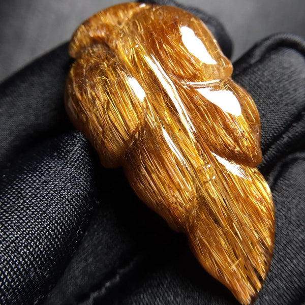 Copper Rutilated Quartz Leaf-ToShay.org