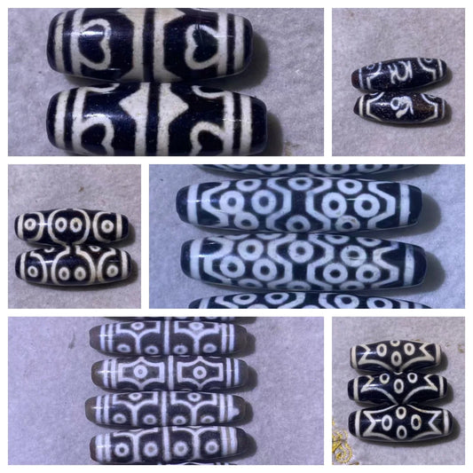Tibetan Agate Eyes Dzi Beads-ToShay.org