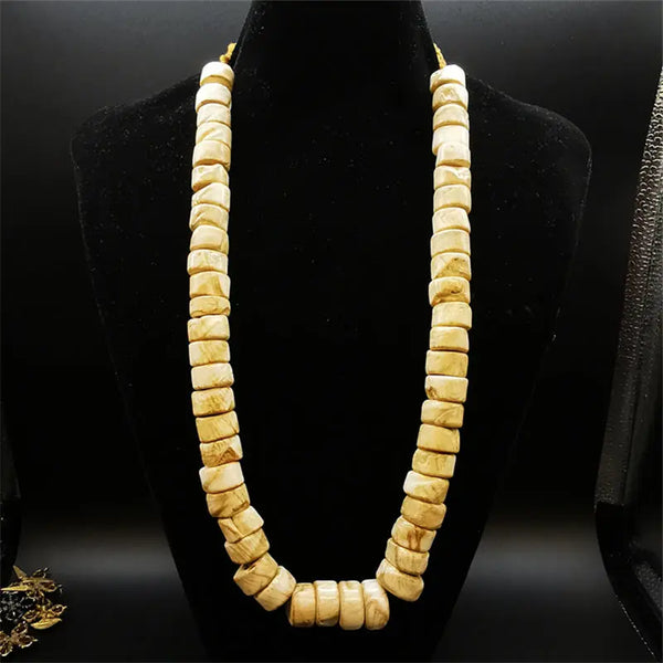 White Conch Shell Beads-ToShay.org