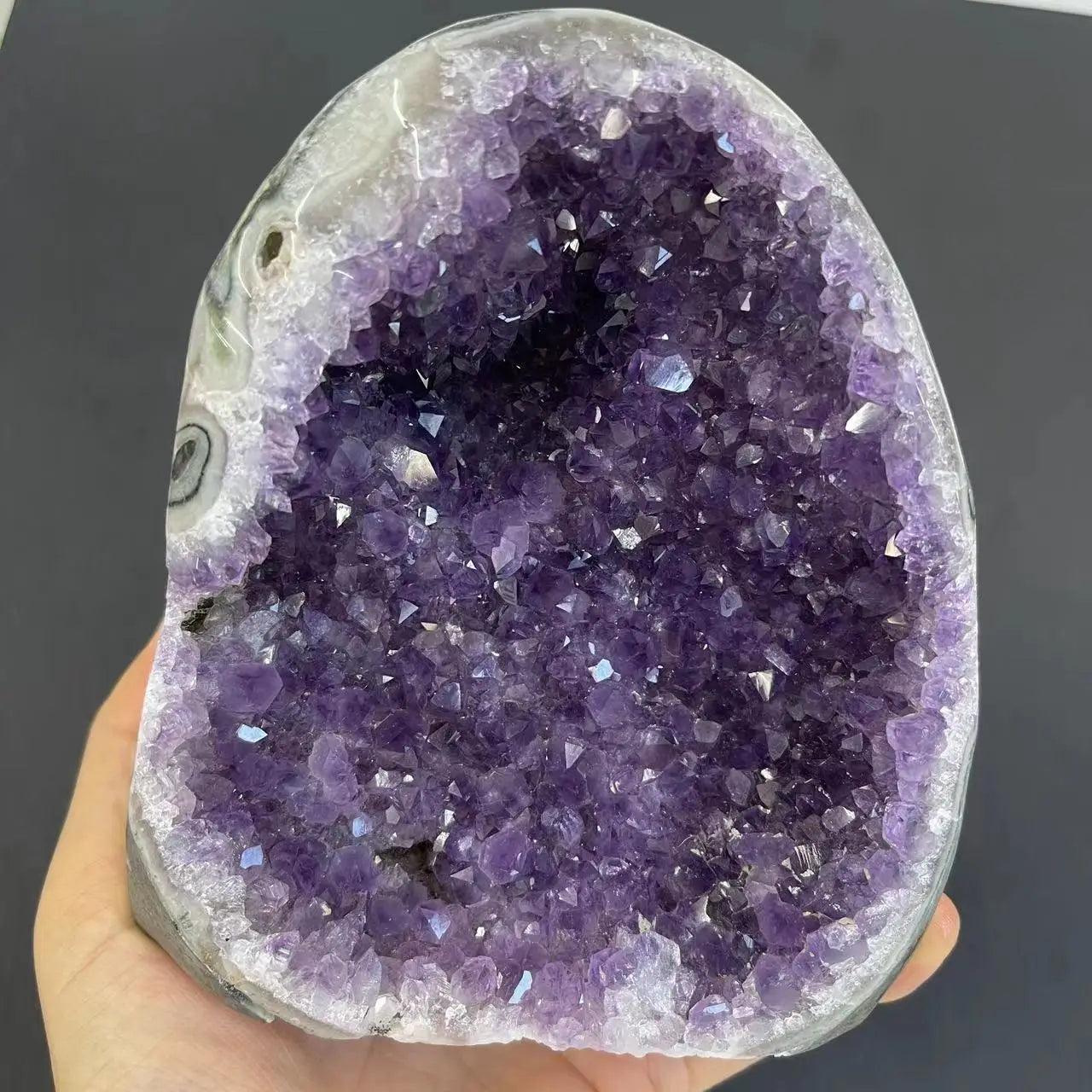 Purple Amethyst Geode Crystal Cluster-ToShay.org