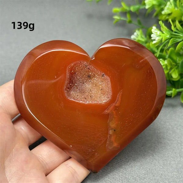 Red Agate Geode Heart-ToShay.org