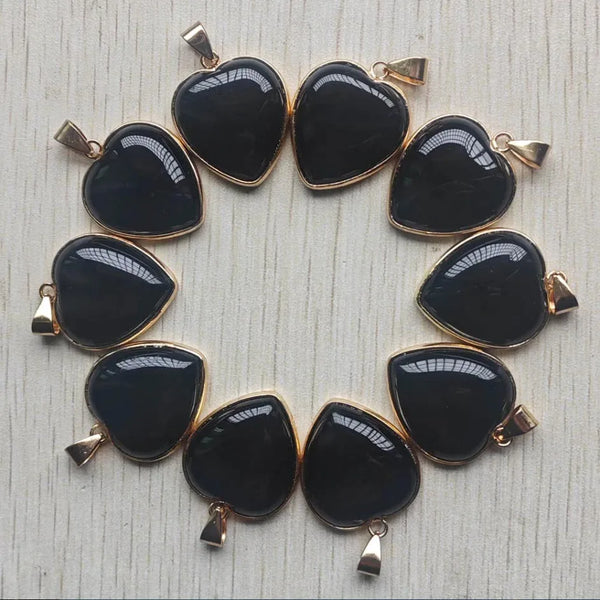 Mixed Crystal Heart Pendants-ToShay.org