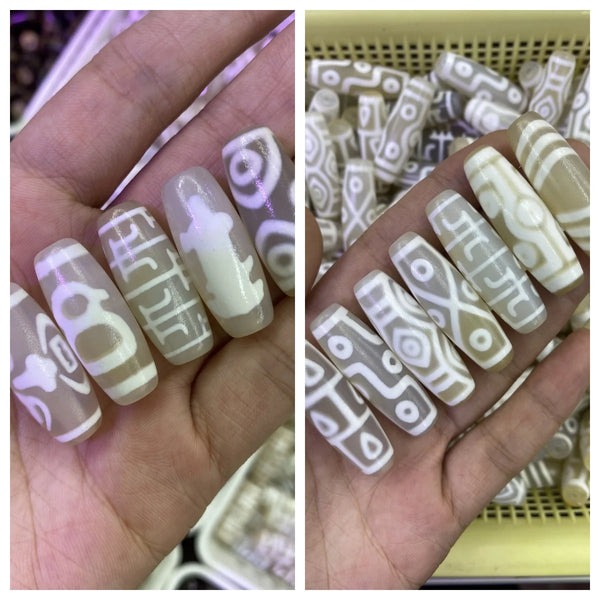 White Lines Agate Eye Dzi-ToShay.org