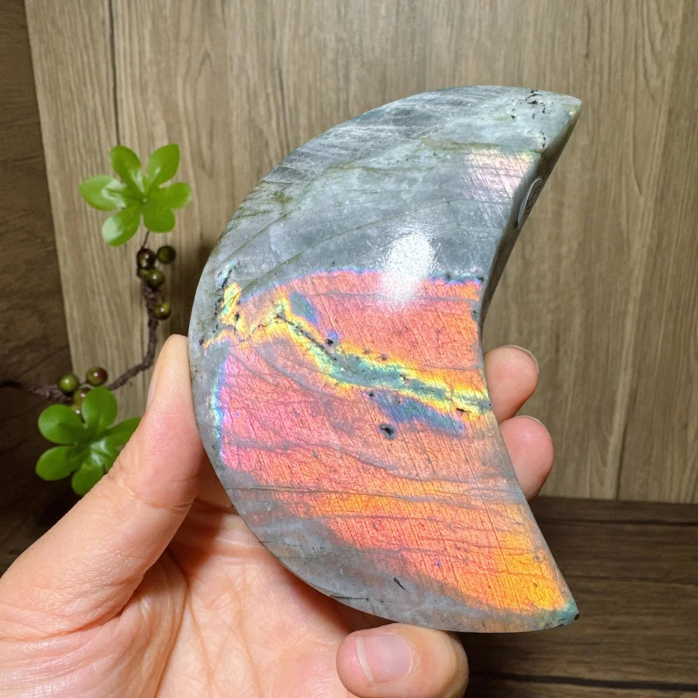 Purple Flashy Labradorite Moon-ToShay.org