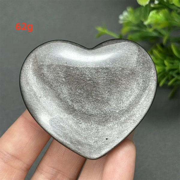 Silver Obsidian Quartz Heart-ToShay.org