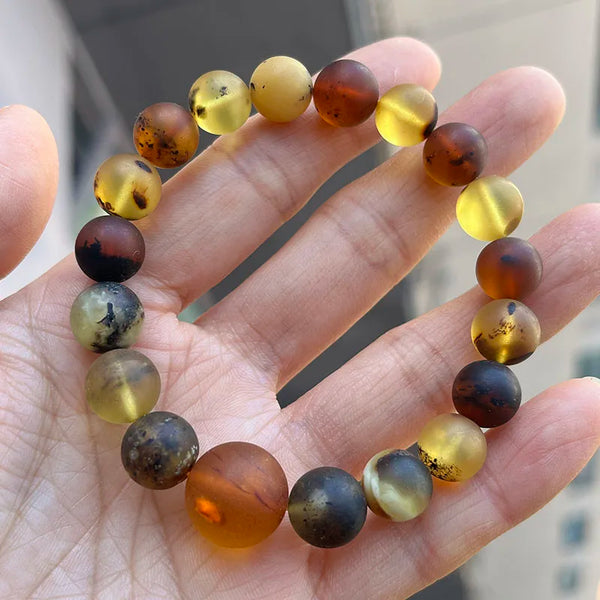 Yellow Amber Bead Bracelets-ToShay.org