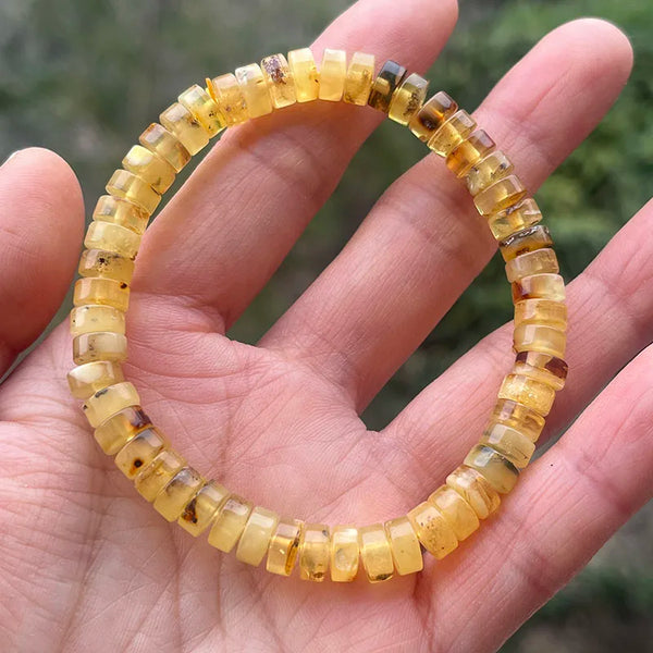 Yellow Amber Bead Bracelets-ToShay.org