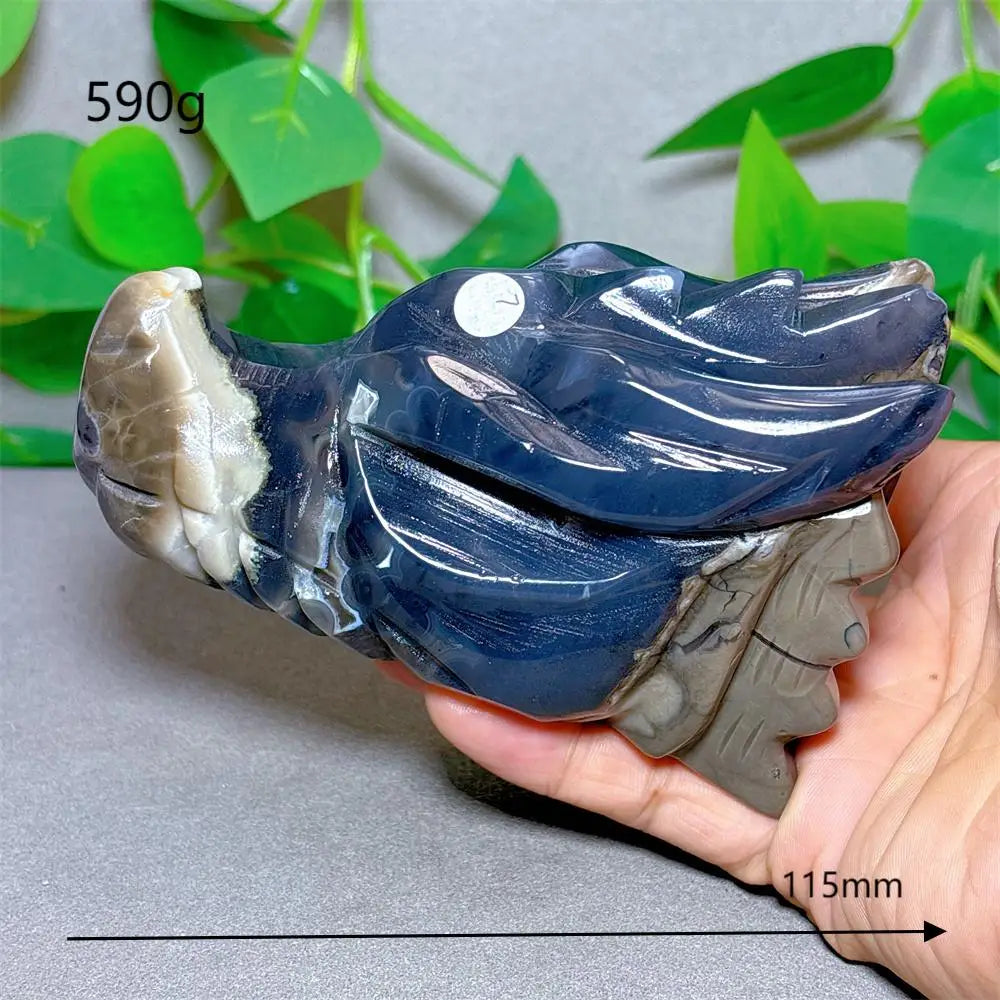 Fire Agate Dragon Skull-ToShay.org