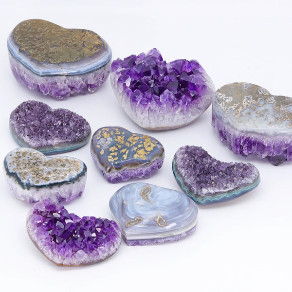 Purple Agate Amethyst Heart-ToShay.org