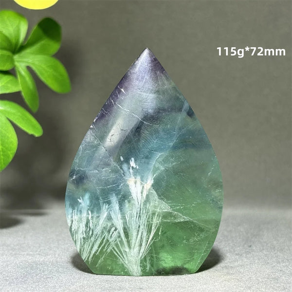 Green Feather Fluorite Torch-ToShay.org