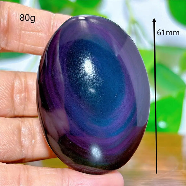 Rainbow Obsidian Palm Stones-ToShay.org