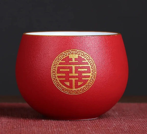 Red Ceramic Tea Set-ToShay.org