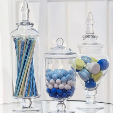 Clear Glass Candy Jar-ToShay.org