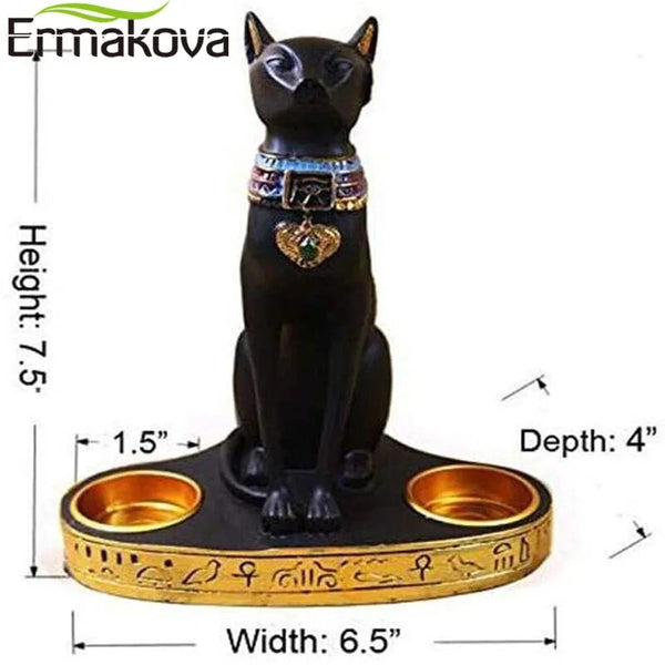 Egyptian Cat Candle Holder-ToShay.org
