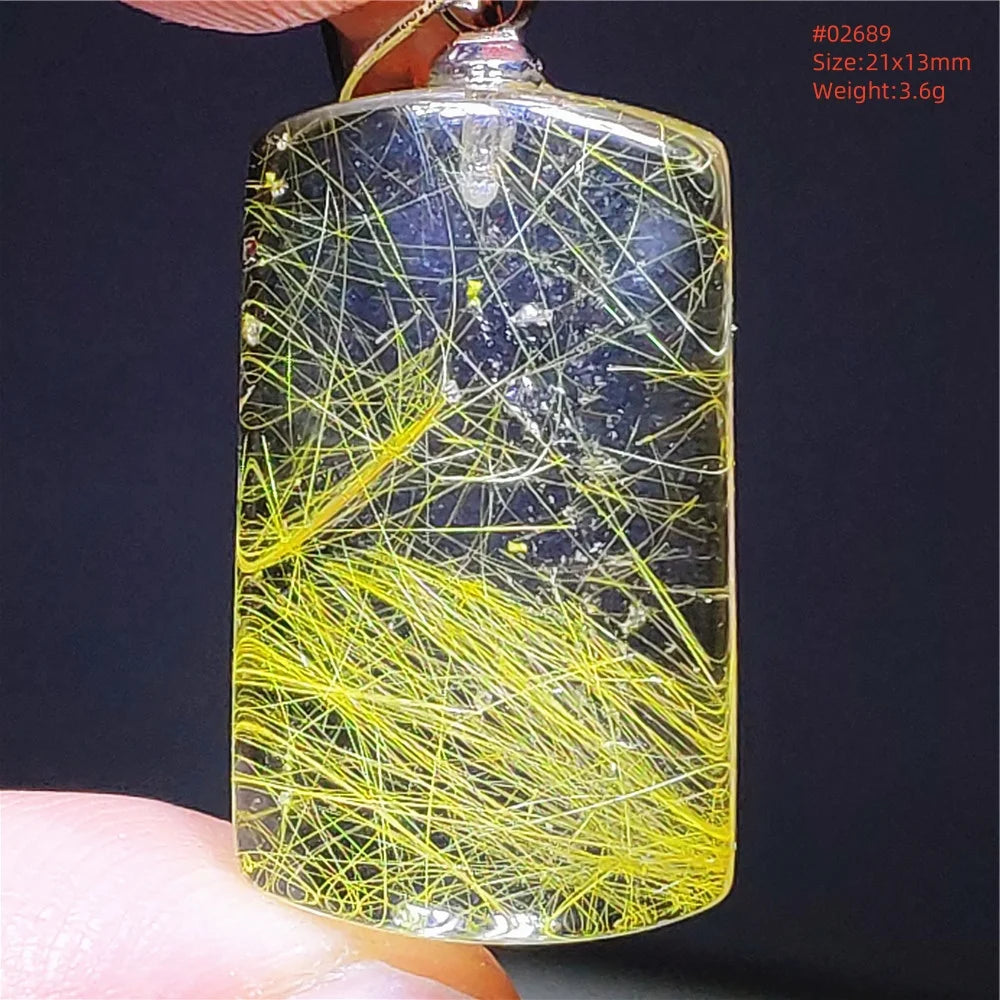 Gold Rutilated Quartz Pendant-ToShay.org