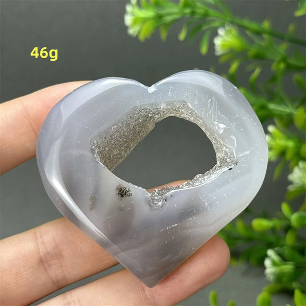 Grey Agate Geode Heart-ToShay.org