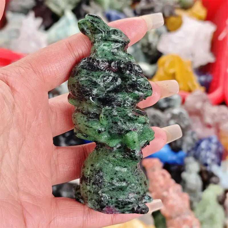Green Ruby Zoisite Rabbits-ToShay.org