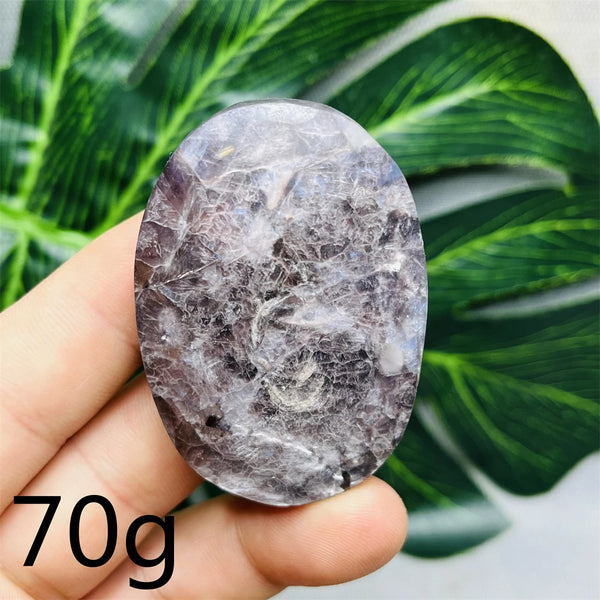 Purple Mica Crystal Palm Stone-ToShay.org