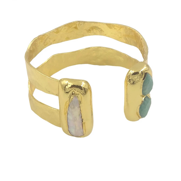 Gold Cuff Bangle-ToShay.org