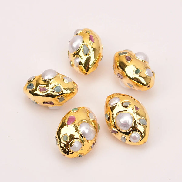 White Pearl Paved Beads-ToShay.org