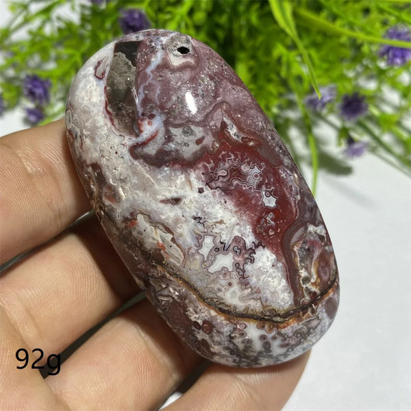 Red Agate Palm Stone-ToShay.org