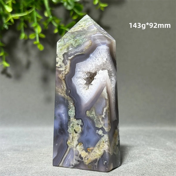 Green Aquatic Agate Tower-ToShay.org