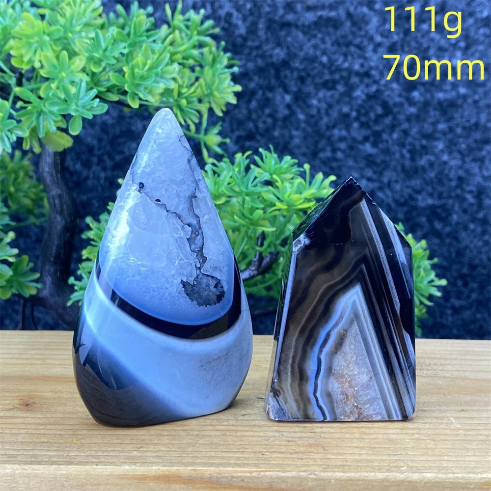 Black Silk Agate Torch-ToShay.org