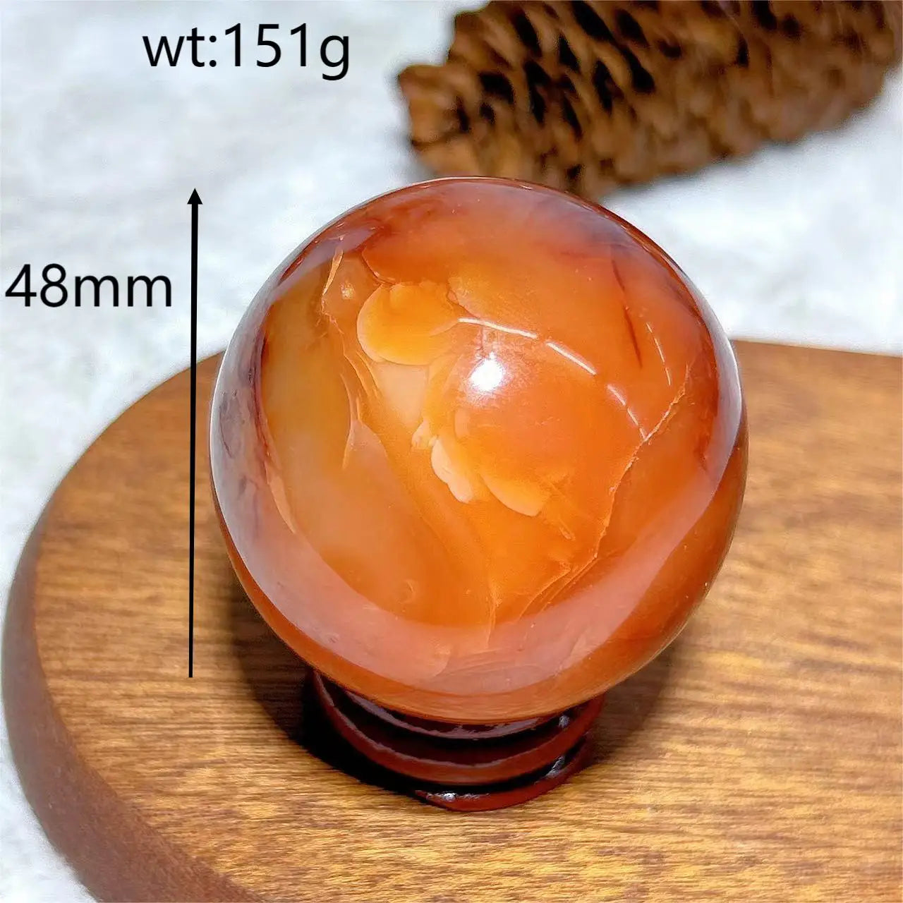 Red Carnelian Quartz Ball-ToShay.org