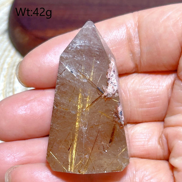 Gold Rutilated Crystal Point-ToShay.org