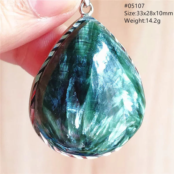 Green Seraphinite Pendant-ToShay.org