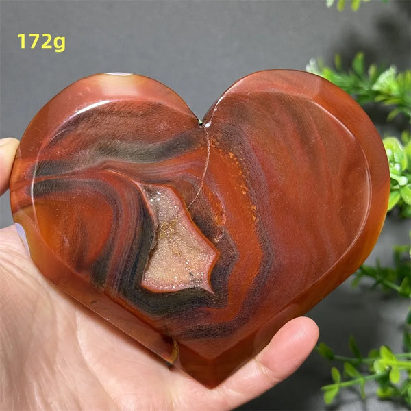 Red Agate Geode Heart-ToShay.org