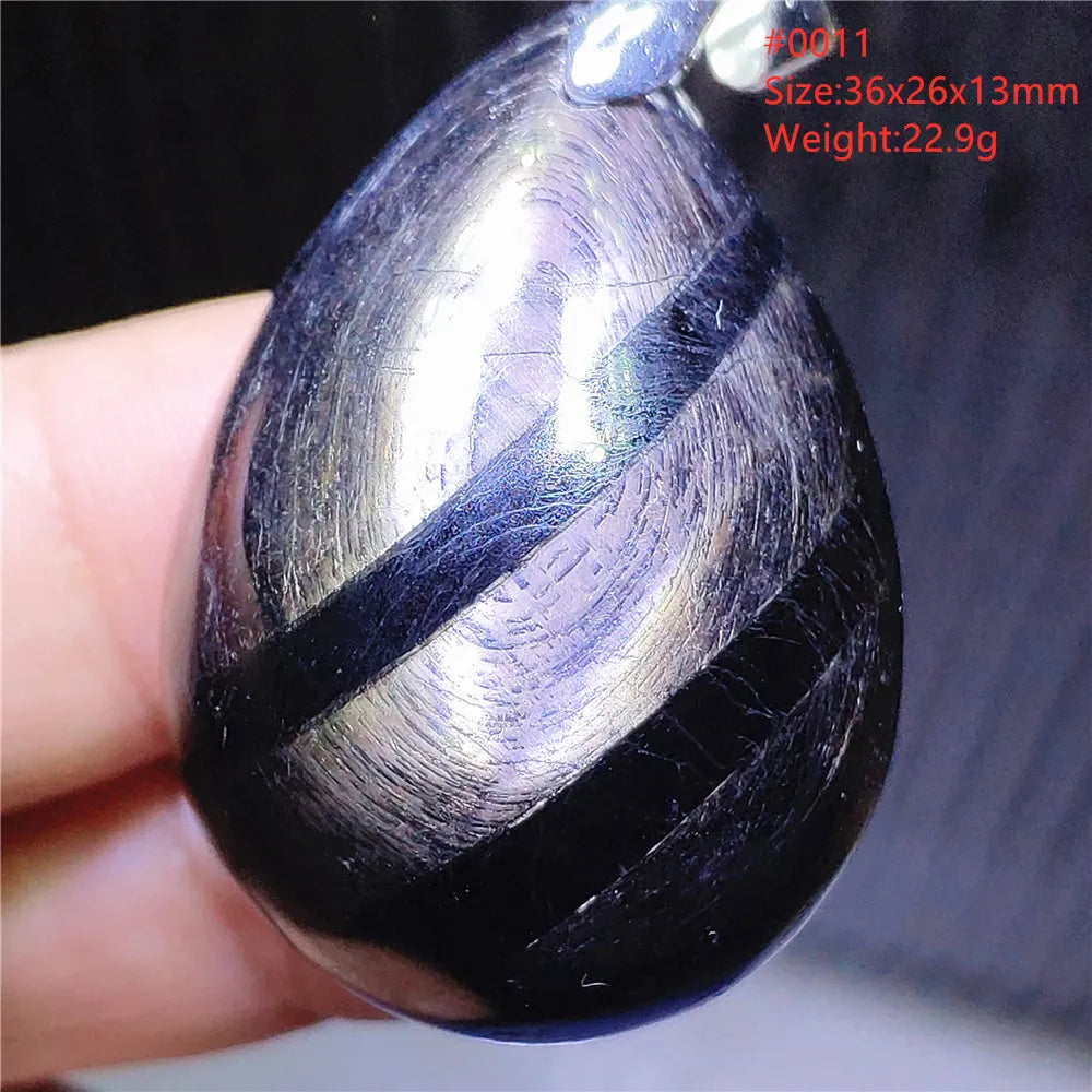 Silver Black Hypersthene Pendant-ToShay.org